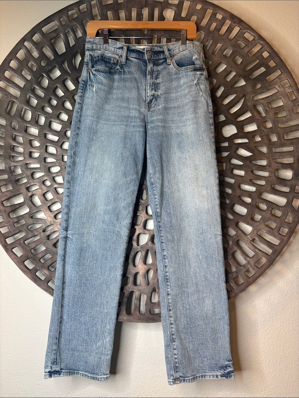 💙 DAZE Women’s Straight Leg Jeans 29 Light Wash Stretch Denim Casual Chic 💙